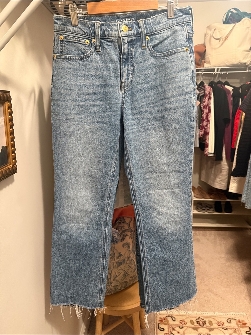 J. Crew 9 inch rise Demi boot cut crop Jean fabulous !